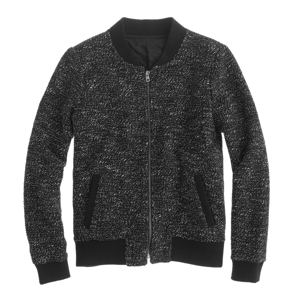 J.Crew Boucle Bomber Jacket